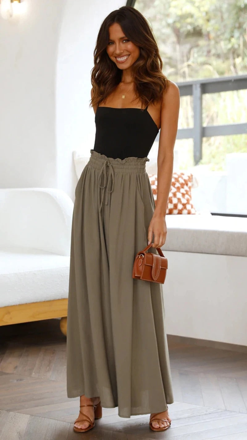 Aliams | Flare Sommerhose Aus Leinen