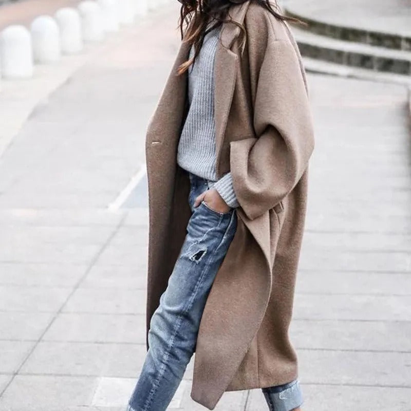 Kathy | Einfache Trenchcoat Lange Und Kuschelig