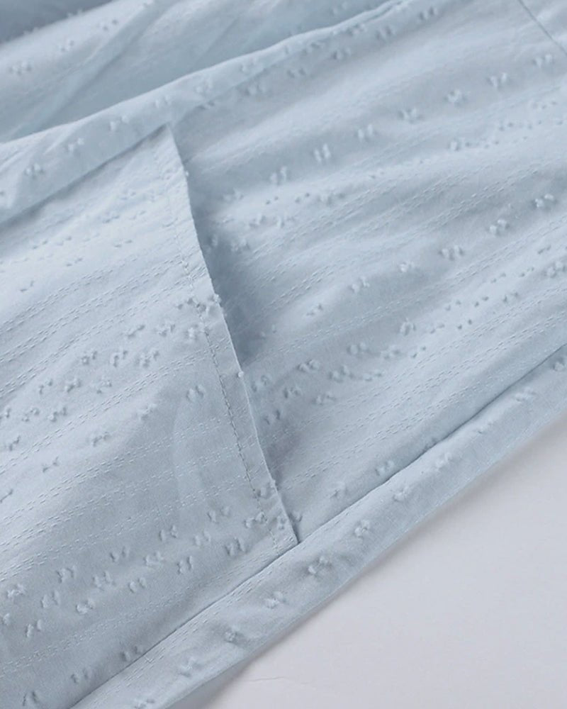 Aliams | Entspannendes Boho Hemdblusenkleid mit V-Ausschnitt für Damen