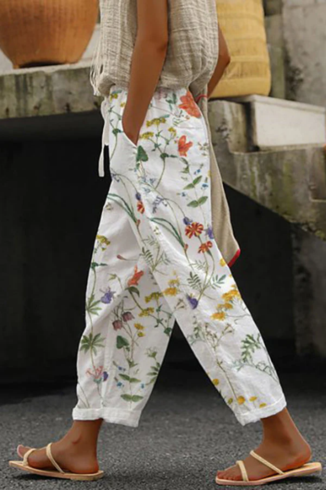 Aliams | Casual Unique Printed Button Pocket Pants