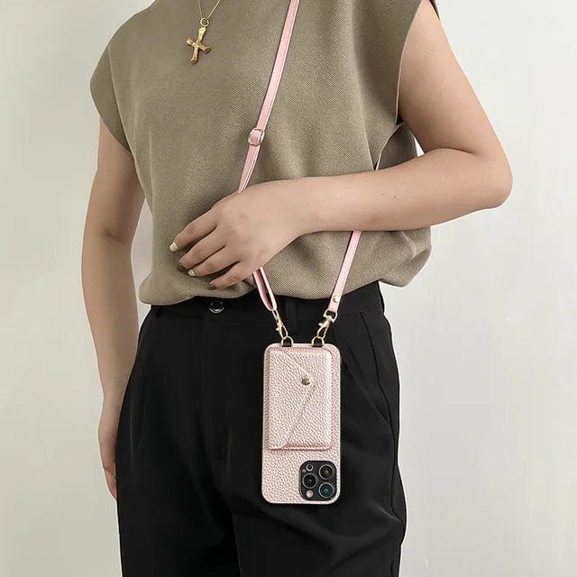 Crossbody Handytasche mit Kartenhalter & Lanyard