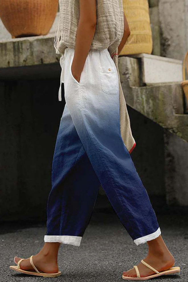 Aliams | Casual Unique Printed Button Pocket Pants