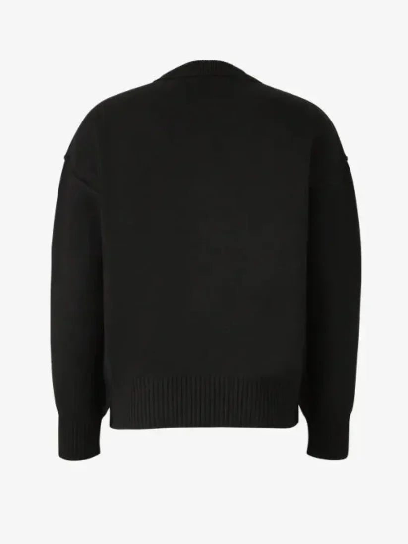 Aliams | Luxuriöser Rundhalsausschnitt Herzmuster Pullover mit Langen Ärmeln