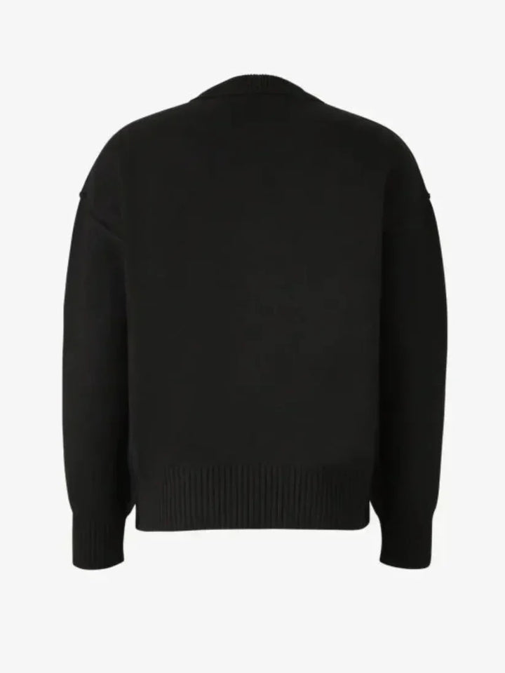 Aliams | Luxuriöser Rundhalsausschnitt Herzmuster Pullover mit Langen Ärmeln
