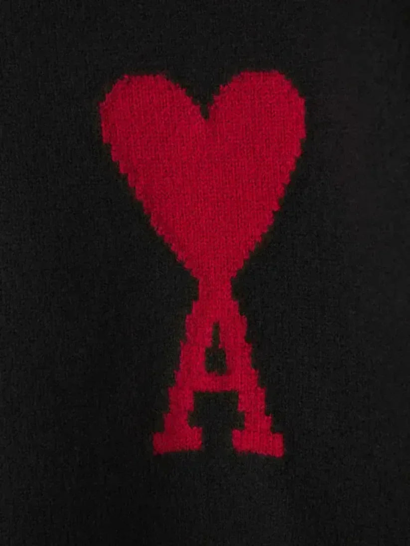 Aliams | Luxuriöser Rundhalsausschnitt Herzmuster Pullover mit Langen Ärmeln