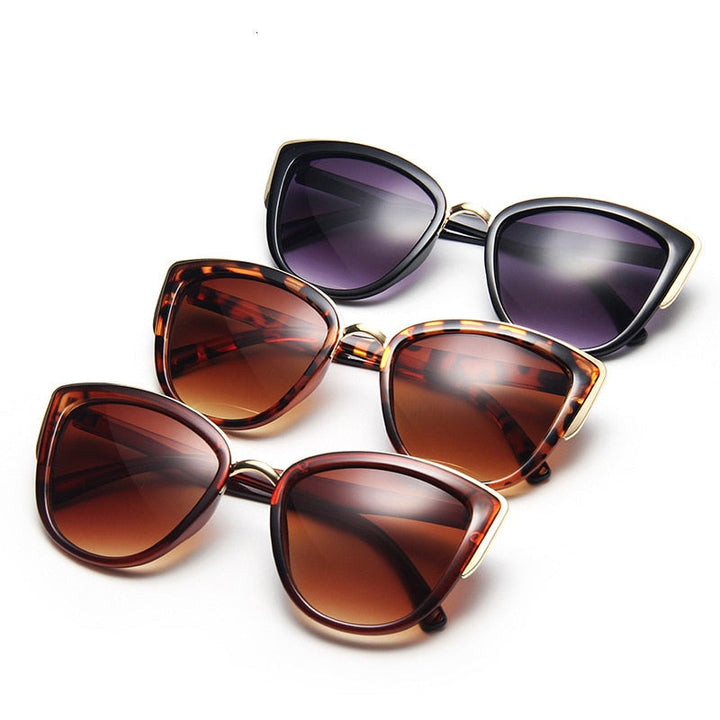 Aliams | Cat Eye Retro Fahrender Runde Metallrahmen Sonnenbrille