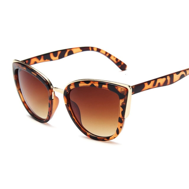 Aliams | Cat Eye Retro Fahrender Runde Metallrahmen Sonnenbrille