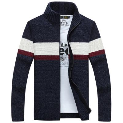 Klassischer Mandarin-Cardigan Pullover Für Herren
