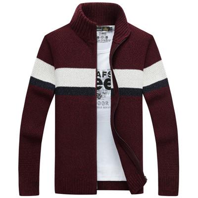 Klassischer Mandarin-Cardigan Pullover Für Herren