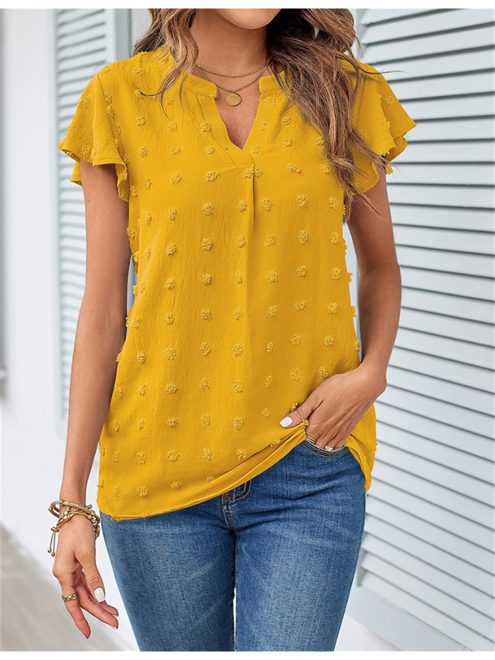 Aliams | Bluse mit Patchwork und Rüschen