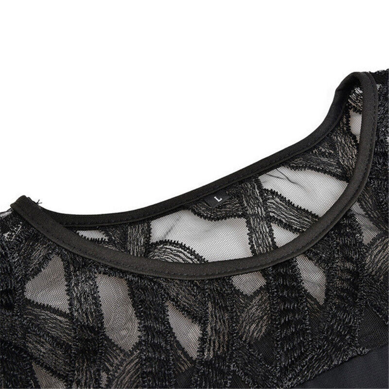 Damen Midi-Kleid In Übergröße mit Spitze – Elegant & Bequem