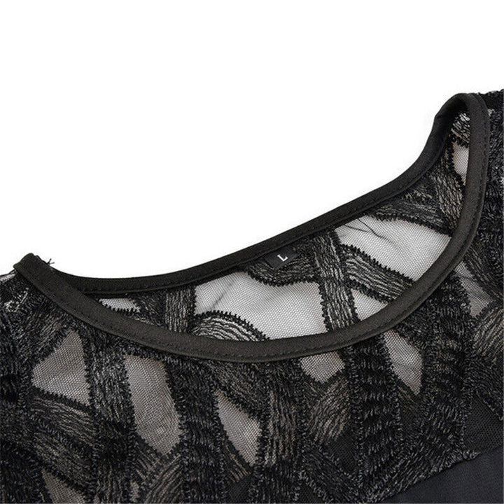 Damen Midi-Kleid In Übergröße mit Spitze – Elegant & Bequem
