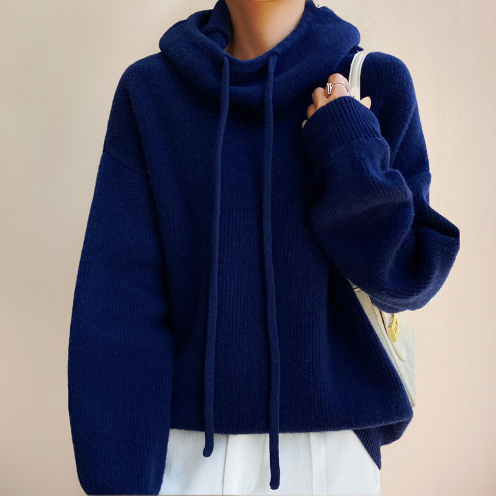 Damen Hoodie Weicher Strick Für Gemütlichkeit