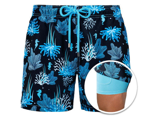 Aliams | Doppellagige Strandshorts für Herren