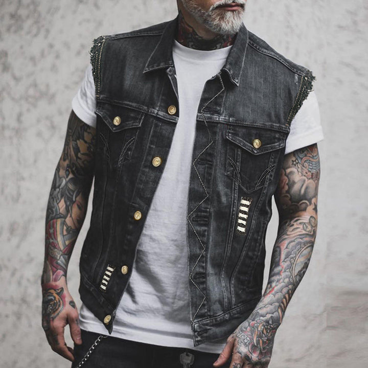 Aliams | Denim Weste für Herren Lässig, Vielseitig & Komfortabel