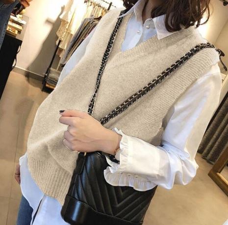 Elegante ärmellose Strickjacke