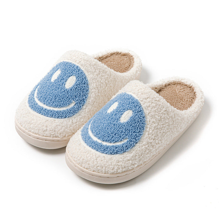 Aliams | Großes Smiley-Muster Pelzpantoffel