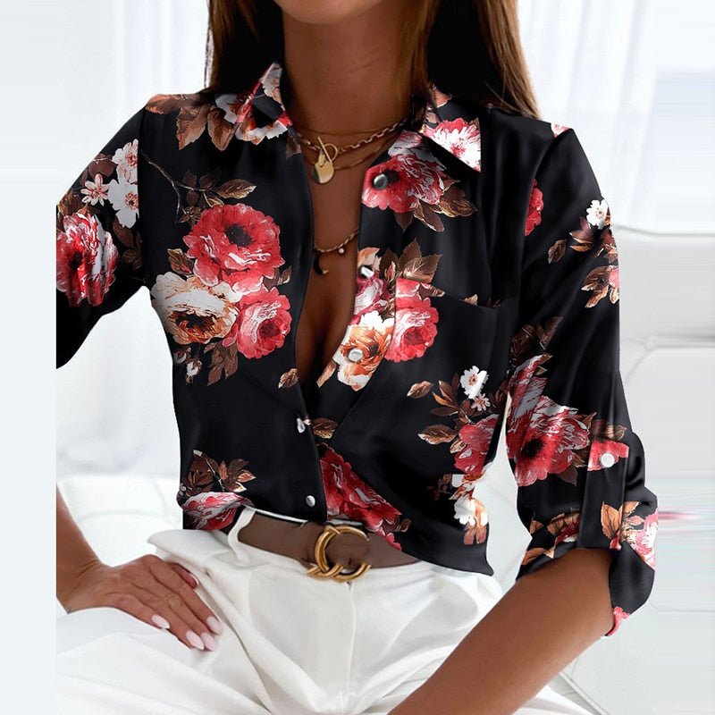 Stilvolle Bluse Mit Elegantem Umlegekragen