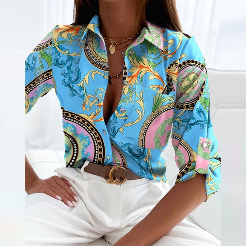 Stilvolle Bluse Mit Elegantem Umlegekragen
