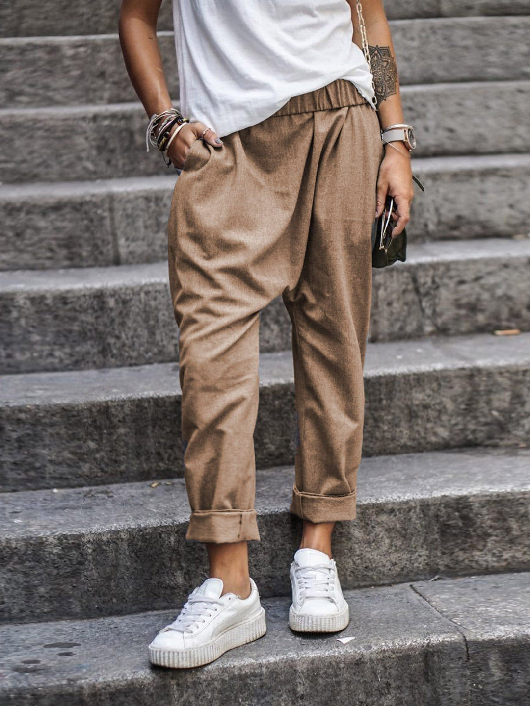 Aliams | Lässige Leinenhose Look