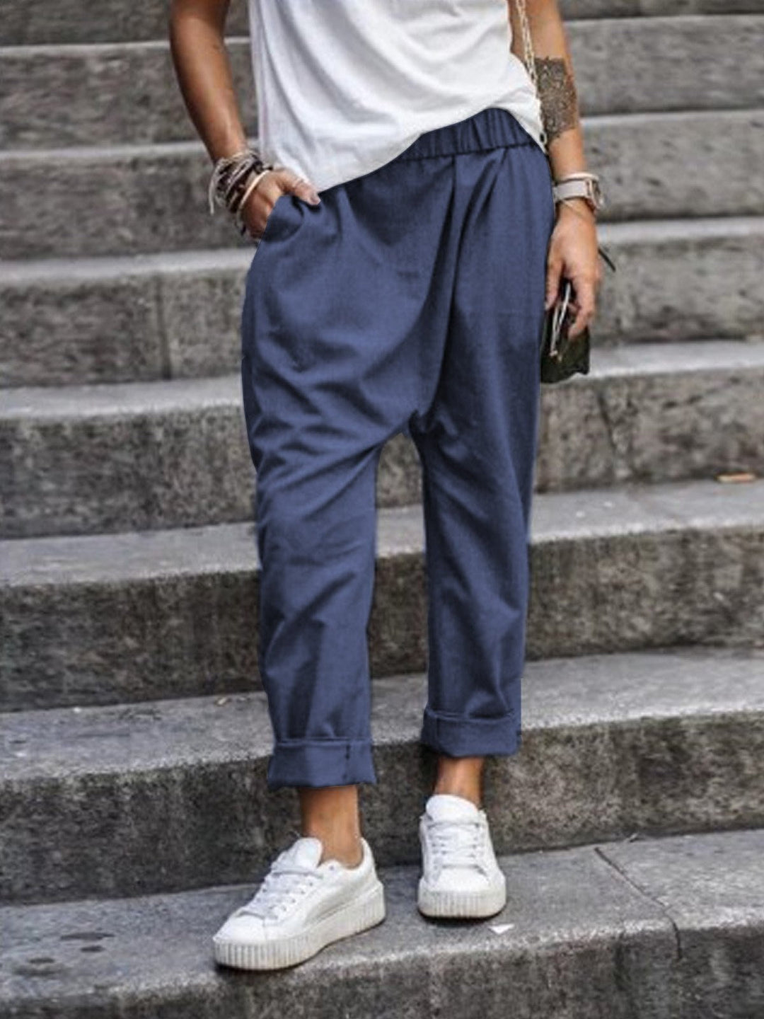 Aliams | Lässige Leinenhose Look