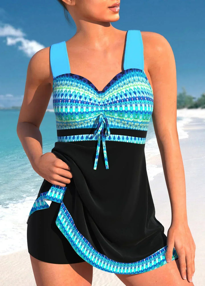 Aliams | Schlanker, Leichter Tankini Aus Patchwork