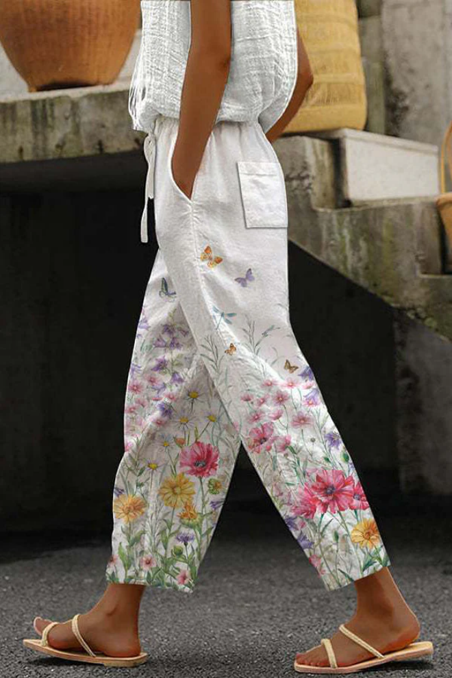 Aliams | Casual Unique Printed Button Pocket Pants