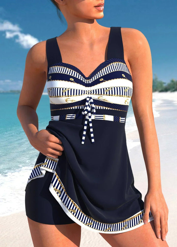 Aliams | Schlanker, Leichter Tankini Aus Patchwork